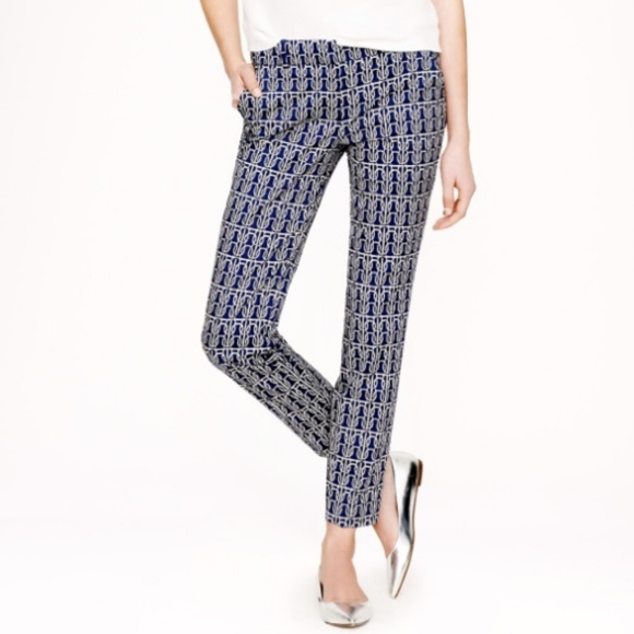 J. Crew Pants - J. Crew Rope Print Cafe Capri